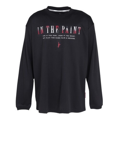 インザペイント（IN THE PAINT）バスケットボールウェア メッセージ 長袖シャツ ITP25406BLK