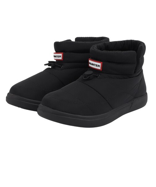 ハンター（Hunter）ブーツ カジュアルシューズ イン アウト コージー パフ サイド ベント ブーティー ブラック UFS7112WWU-BLK 防寒