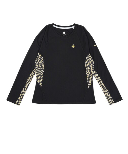 ルコックスポルティフ（lecoqsportif）テニスウェア エールフォルム グラフィック長袖ゲームシャツ LN5SLT10L BK00