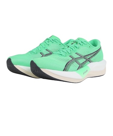 アシックス(ASICS)ランニングシューズ トレーニングシューズ 部活 マジックスピード 5 グリーン ブラック 1013A183.300