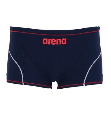 アリーナ（ARENA）競泳水着 メンズ 水泳 タフスーツ トレーニングスパッツ ショートレッグ 紺×赤 S-LLサイズ AS6SWM04M NVRD