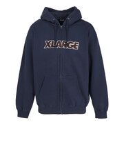 エクストララージ(XLARGE)スタンダード ロゴ ジップフーディ スウェットシャツ 101254012012-NAVY