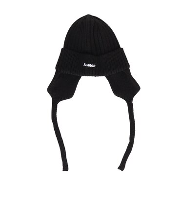 エクストララージ（XLARGE）帽子 EARFLAP ニットキャップ 101254051009-BLACK