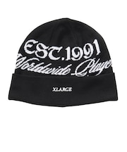 エクストララージ(XLARGE)帽子 EST.1991 CUFF ビーニー 101253051010-BLACK