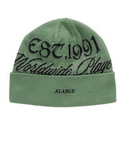 エクストララージ(XLARGE)帽子 EST.1991 CUFF ビーニー 101253051010-OLIVE