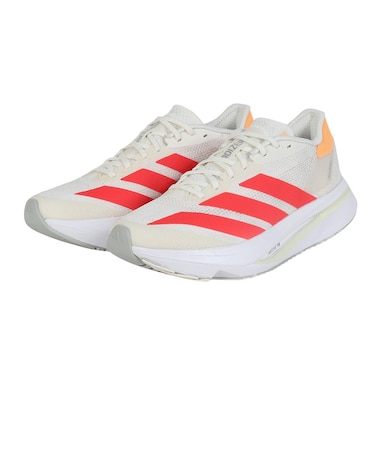 アディダス(adidas)ランニングシューズ ジョギングシューズ アディゼロ SL2 ホワイト レッド NMQ08-JQ3132 スポーツ シューズ
