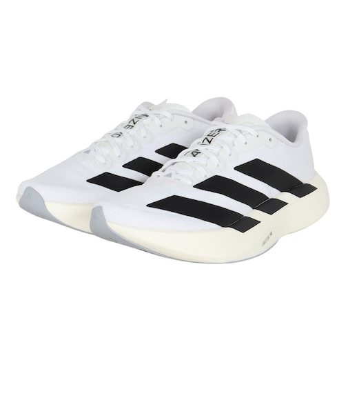 アディダス（adidas）ランニングシューズ トレーニングシューズ 部活 アディゼロ EVO SL ホワイト ブラック OPU30-JR4736  スポーツシ…