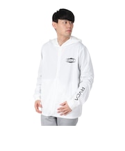 ルーカ（RVCA）ラッシュガード 長袖 HEX BOX サーフ ジップアップフーディー BF041875 WHT