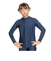 ナイキ(NIKE)ジュニア ガールズ ラッシュガード 長袖 ジップ ハイドロガード 1991085-008