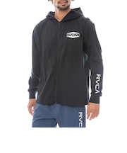 ルーカ(RVCA)ラッシュガード 長袖 HEX BOX サーフ ジップアップフーディー BF041875 BLK