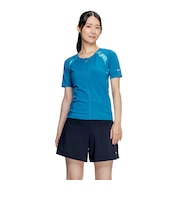 ナイキ（NIKE）水着 レディース 水泳 フレアフィットショーツ 半袖ジップ付きセパレーツ ターコイズ M-LLサイズ 2993153-023