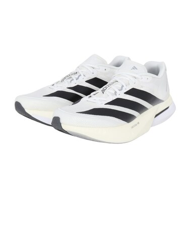 アディダス（adidas）ランニングシューズ トレーニングシューズ 部活 アディゼロ ボストン 13 M ホワイト ブラック ONE38-JS4939 スポー…