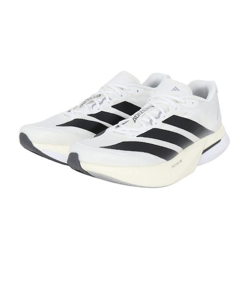アディダス（adidas）ランニングシューズ トレーニングシューズ 部活 アディゼロ ボストン 13 M ホワイト ブラック ONE38-JS4939 スポー…