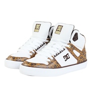 ディーシーシューズ(DC SHOES)スニーカー ボーダーシューズ ピュア ハイトップ SE SN ホワイト ブラウン 26SPDM261303WBG スポー…
