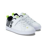 ディーシーシューズ(DC SHOES)ジュニア スニーカー キッズ コート グラフィック ライト EV ホワイト ブラック 26SPDK261601WBM ス…