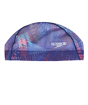 スピード(SPEEDO)スイムキャップ 水泳 メッシュキャップ モノグラムジャパン3 青 M-Lサイズ SE12608 RB スイミングキャップ