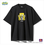 スポルディング(SPALDING)バスケットボールウェア 半袖Tシャツ スポンジボブ モノクローム SMT26032SBK