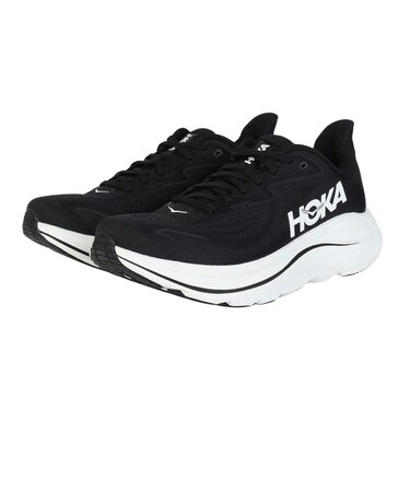 ホカ（HOKA）ランニングシューズ ジョギングシューズ クリフトン 10 ワイド ブラック ホワイト 1162032-BWHT  スポーツ シューズ