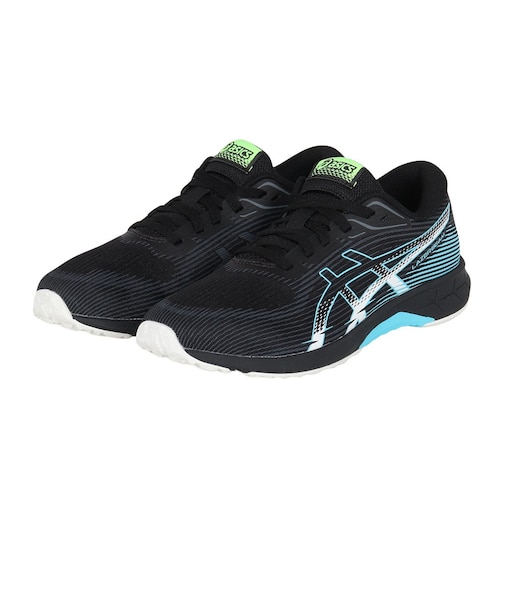 アシックス(ASICS)ジュニアスポーツシューズ スニーカー レーザービーム RK-MG ブラック ブルー 1154A222.002 ランニングシューズ