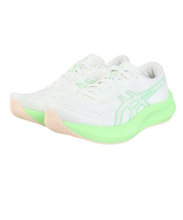 アシックス（ASICS）ランニングシューズ ジョギングシューズ エボライド スピード 3 ホワイト グリーン 1012B763.101 スポーツシューズ