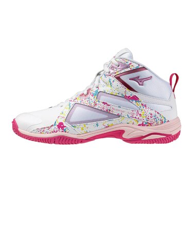 ミズノ(MIZUNO)スタジオシューズ ウエーブダイバース LG5 Ltd ホワイト ピンク 31GF267501 スポーツシューズ