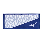ミズノ（MIZUNO）フェイスタオル 今治製 青×白 34×80cm 32JYD10271 スポーツタオル タオル 箱入り