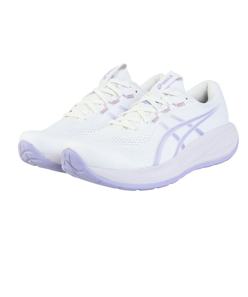 アシックス(ASICS)ランニングシューズ ジョギングシューズ ゲル キュムラス 28 ワイド ホワイト ブルー 1012B919.101 スポーツシューズ