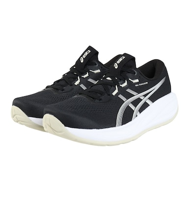 アシックス(ASICS)ランニングシューズ ジョギングシューズ ゲル キュムラス 28 EX ワイド ブラック ホワイト 1011C146.002 スポーツシ…
