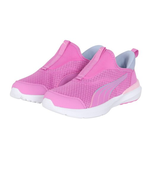 プーマ（PUMA）ジュニアスニーカー ガールズ スポーツシューズ クルーズ プロフォーム イーズイン ピンク ブルー PS 31025016 スリップオン カ…