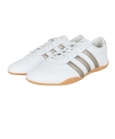 アディダス(adidas)スニーカー スポーツシューズ グランドコート ロー ホワイト ゴールド OOV27-JQ9685 スポーツ カジュアル シューズ