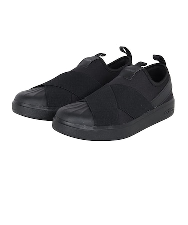 アディダス（adidas）スニーカー スポーツシューズ ストリート トーク スリッポン ブラック OTQ54-KK0375 スポーツ カジュアル シューズ
