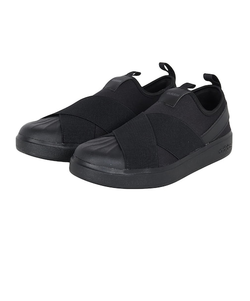 アディダス（adidas）スニーカー スポーツシューズ ストリート トーク スリッポン ブラック OTQ54-KK0375 スポーツ カジュアル シューズ