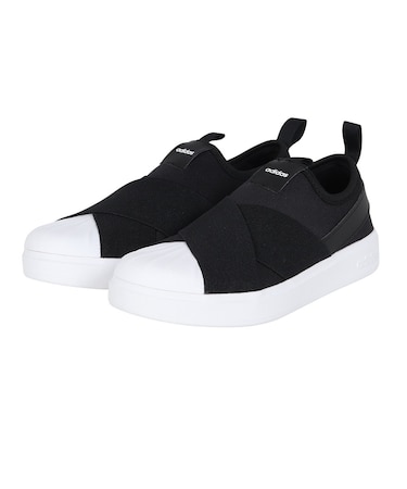 アディダス(adidas)スニーカー スポーツシューズ ストリート トーク スリッポン ブラック ホワイト OTQ54-KK0372 スポーツ カジュアル シ…