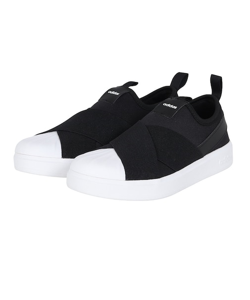 アディダス(adidas)スニーカー スポーツシューズ ストリート トーク スリッポン ブラック ホワイト OTQ54-KK0372 スポーツ カジュアル シ…