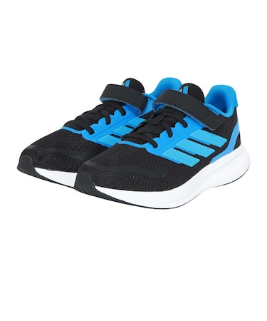 アディダス(adidas)ジュニアスポーツシューズ ベルクロ ベルト付き スニーカー コアファイト 5 ブラック ブルー NLD75-JP9399 トレーニン…