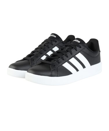 アディダス(adidas)スニーカー スポーツシューズ グランドコートベース 3.0 ブラック OOS65-HQ0082 スポーツ カジュアル シューズ