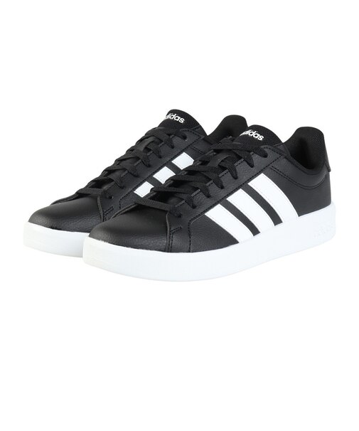 アディダス(adidas)スニーカー スポーツシューズ グランドコートベース 3.0 ブラック OOS65-HQ0082 スポーツ カジュアル シューズ