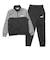 プーマ（PUMA）ジュニア ポリ カラーブロック スーツ B 上下セット 694283 01 BLK