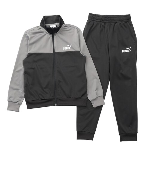 プーマ（PUMA）ジュニア ポリ カラーブロック スーツ B 上下セット 694283 01 BLK
