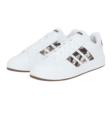 アディダス(adidas)ジュニアスニーカー ボーイズ スポーツシューズ グランドコート 3.0 ホワイト グリーン ONN08-KI5695 カジュアル シ…