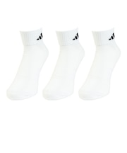 アディダス(adidas)靴下 クッション スポーツウェア アンクルソックス 白 25-27cm 28-30cm 3足組 DVT59-JZ0523 3足セット…