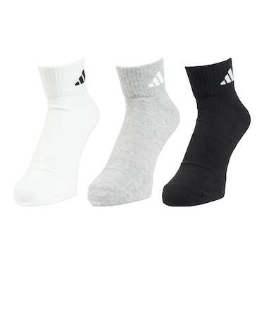 アディダス（adidas）靴下 クッション スポーツウェア アンクルソックス 25-27cm 28-30cm 3足組 DVT59-KC9631３足セット ソッ…