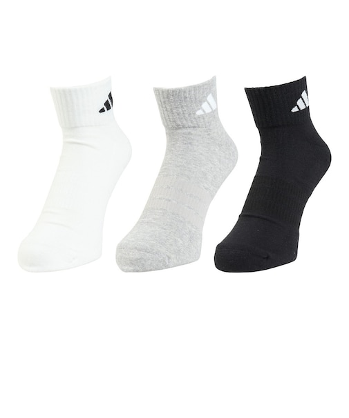 アディダス（adidas）靴下 クッション スポーツウェア アンクルソックス 25-27cm 28-30cm 3足組 DVT59-KC9631３足セット ソッ…