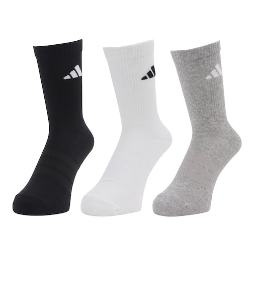 アディダス（adidas）クッション スポーツウェア クルーソックス 3足組 Sサイズ D5273-KC9624