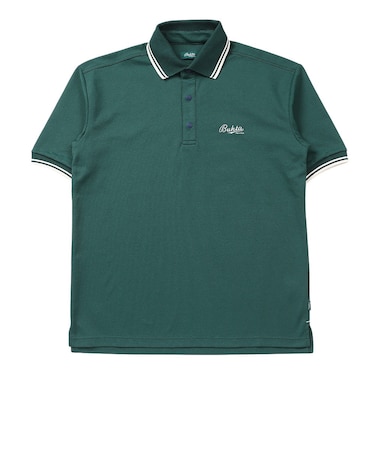 速乾ラインリブ5分袖ポロシャツ BU2545135:65:GREEN