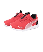 プーマ(PUMA)ジュニア ランニングシューズ ベルクロ ベルト付き レースシューズ スピードモンスター V4 レッド 37890821 スポーツ シューズ