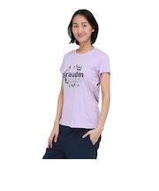 ドライプラスクール シャインブロックUV AURA 半袖Tシャツ CT6S0026-TR864-GRSD LAV