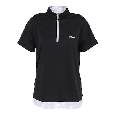 フィラ（FILA）テニスウェア フェイクハーフジップTシャツ CE6SAW039-BK0