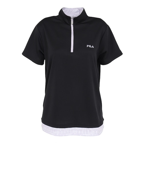 フィラ（FILA）テニスウェア フェイクハーフジップTシャツ CE6SAW039-BK0