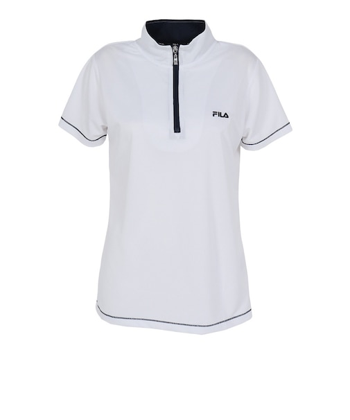 フィラ（FILA）テニスウェア ハーフジップTシャツ CE6SAW036-WT0